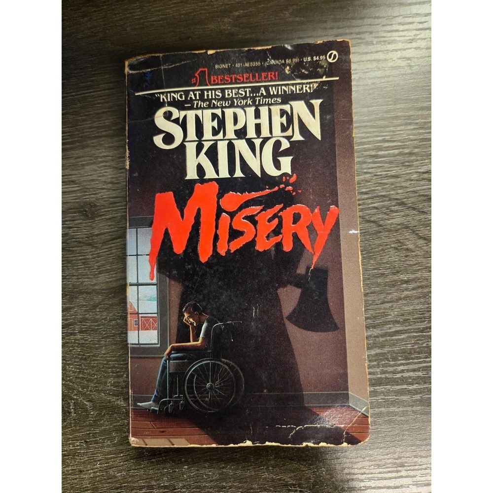 Stephen King Misery First Signet Printing 1988 Paperback Romance Novel Insert